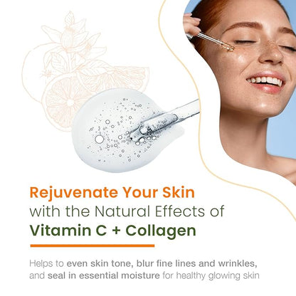 Vitamin C & Collagen Serum & Day Cream Value Set - Dermatologist Tested, Skin Brightening, Anti-Aging, Acne Treatment, Cruelty Free Korean Skin Care For All Skin Types - 1.69 oz