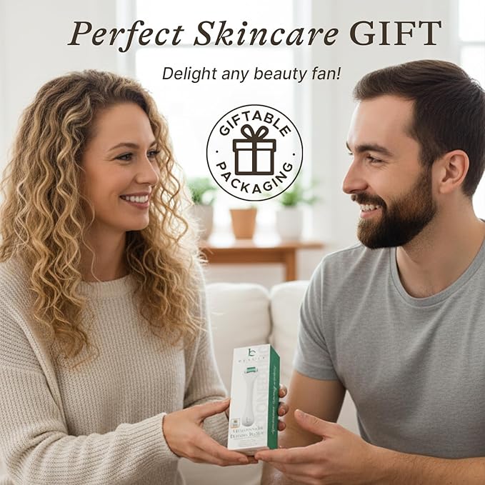 Derma Roller for Scalp, Beard & Face - Microneedling Roller with 540 Titanium 0.25mm Micro Needles, Microneedle Tool for Hair, Skincare Tools for Women & Men