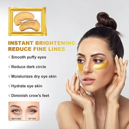 CCbeauty 24 Packs Lip Masks & Eye Mask Bulk,24K Gold Under Eye Patches for Puffy Eyes,Dark Circles,Collagen Eye gel Pads for Eye Bags,Wrinkles | Nourish & Hydrate Dry Chapped Lips Skincare, Pink