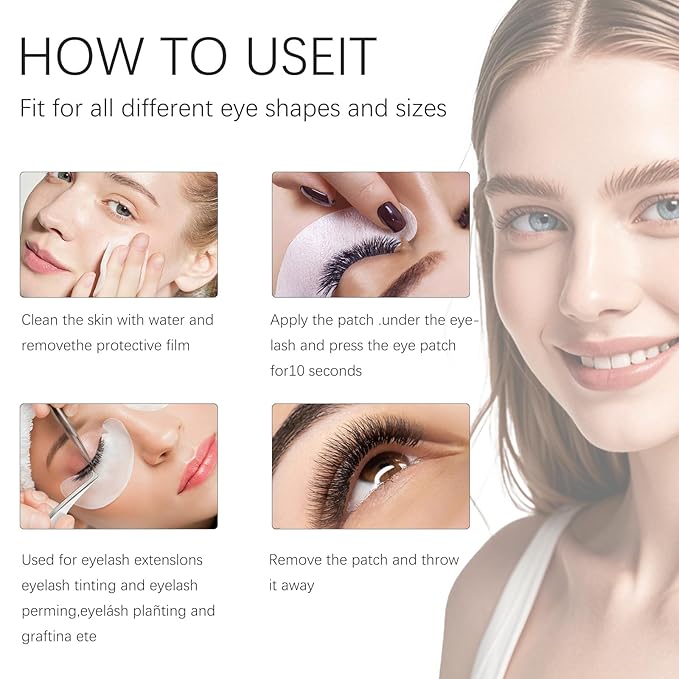 100 Pair V Shape Under Eye Gel Pads Hydrogel Eye Patches For Eyelash Extension, Lint Free Under Hydrogel Eye Mask Pads Lash Extension Supplies(Pink)