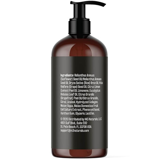 Anti Cellulite Massage Oil – Firming Body Oil with Collagen & Stem Cell | Skin Tightening, Anti-Aging & Cellulite Remover for Legs | with Natural Oils & Refreshing Aroma – 8 Fl Oz by M3 Naturals