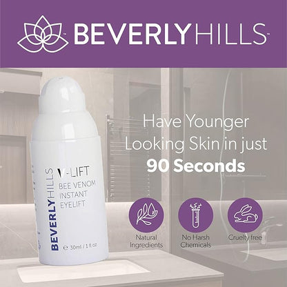 Beverly Hills V-lift Instant Eye Lift & Instant Facelift Anti Aging Eye Serum Treatment Bundle with Discount - Serum Treatment for Dark Circles, Wrinkles & Under Eyebags for Women & Men