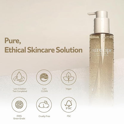 PESTLO Ourecipe Oil to Foam Cleanser – Vegan, Hypoallergenic, Gentle Makeup Remover, Deep Cleansing, Non-Sticky for All Skin Type including Sensitive, Dry and Acne-Prone Skin, 6.76 fl oz (200ml)