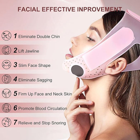 V-Line Mask Chin Up Mask V Shaped Face Mask Chin strap, Soft Silicone Chin Strap V Line Lifting Mask for Women,Jaw Exerciser