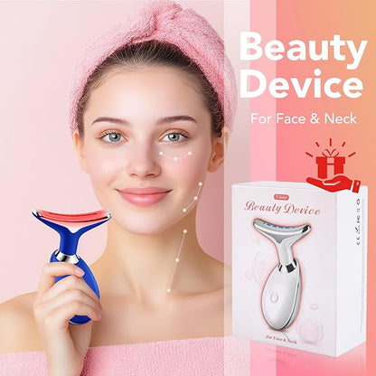 Red-Light-Therapy-for-Face, Facial Massager Wand with 7 Color - Birthday, Christmas, Mothers Day, Valentines Day, Self Care Gifts for Her Women Mom Best Friend Wife Teacher (Blue)