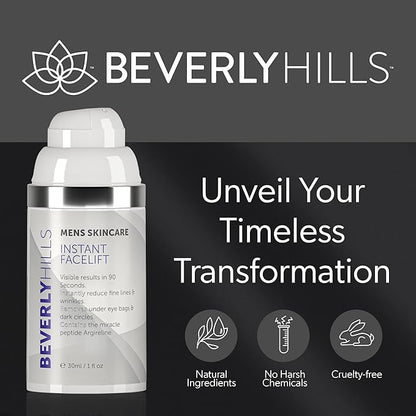 Beverly Hills V-lift Instant Eye Lift & Mens Instant Facelift Bundle with Discount - Eye Serum Treatment for Dark Circles, Wrinkles & Under Eye Bags for Women & Men, 30mL (120 Days Supply Each)