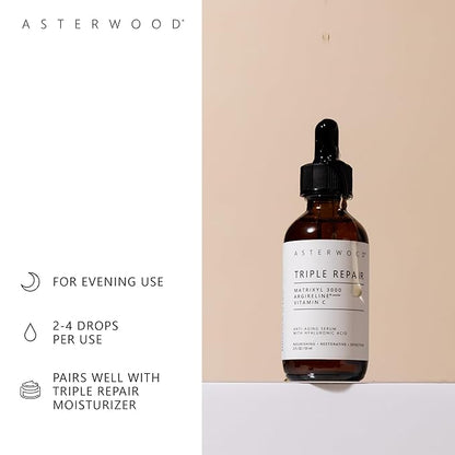 Asterwood Triple Repair Serum (2 oz) + Hyaluronic Acid Eye Serum