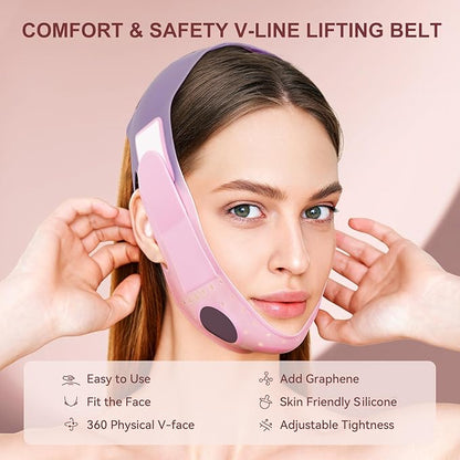 V-Line Mask Chin Up Mask V Shaped Face Mask Chin strap, Soft Silicone Chin Strap V Line Lifting Mask for Women,Jaw Exerciser