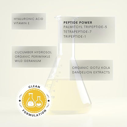 Peptide Power Anti-Aging Eye Gel For Men with Peptide Complex - Daily Wrinkle Creamy Gel - Line Smoothing For Wrinkles, Dark Circles & Puffiness 0.5oz