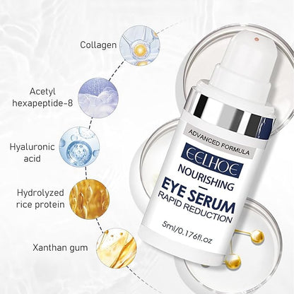 Rapid Reduction Eye Serum, Anti Aging Serum Visibly Reduces Under-Eye Bags, Sunlit Rose- Satin Finish, Nourishing Eye Serum, Suitable For All Skin Type(2PCS)