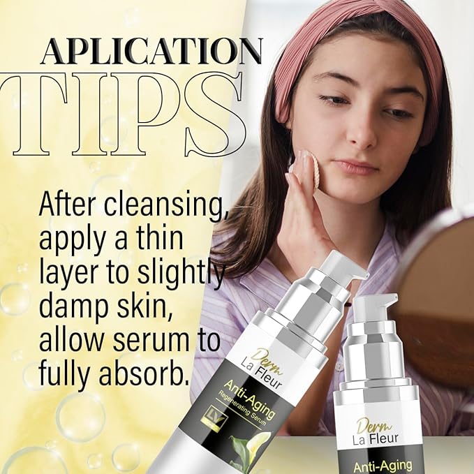 1 Pack - Derm La Fleur Anti- Aging Serum - Derm La Fleur Plus, Derm La Fleur Luxe 1 Bottle Serum For 1 Month, Derma Fleur Moisturizing Skin Conditioner.