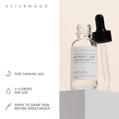 Asterwood Matrixyl 3000 with Argireline Serum 2 oz + Hyaluronic Acid Eye Serum