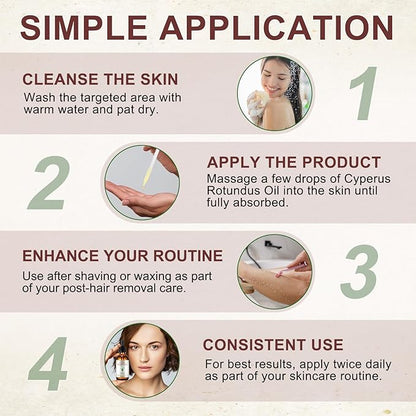 3Pack Cyperus Rotundus Oil, Natural Cyperus Rotundus Oil for Hair Removal, Reduces Unwanted Hair Growth, Moisturizes & Soothes The Skin, Suitable for All Skin Types