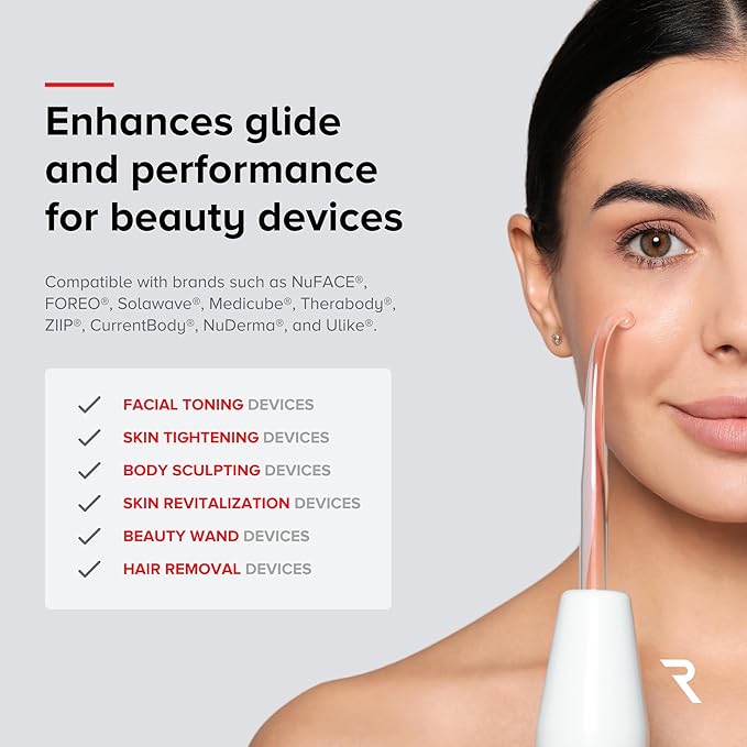 Conductive Gel for Facial, RF & Cavitation Devices – Ultra-Hydrating, Long-Lasting, 96% Organic, Hypoallergenic Leave-On Formula – Pro-Grade Performance – Made in USA – 8.45 fl oz