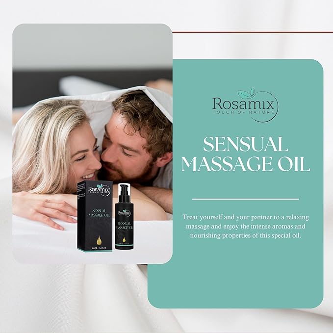 Sensual Massage Oil Cold Pressed - 100% Pure and Natural Moisturizing Face, Body, Skin Care, 100ml