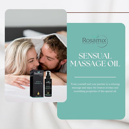 Sensual Massage Oil Cold Pressed - 100% Pure and Natural Moisturizing Face, Body, Skin Care, 100ml