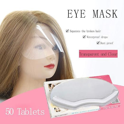 100 PCS Safety Face Shield, Disposable Microblading Protective Shower Visor Face Shield Mask Eye Shields Masks for Hairspray Salon Supplies Eyelash Extensions Eye Eyelid Surgery Aftercare (100PCS)