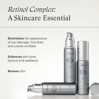 SkinMedica Retinol 0.25 Complex - Retinol Serum for Face, Age-Defying Advanced Retinol Cream That Renews Skin and Diminishes the Appearance of Fine Lines and Wrinkles, 1 Fl Oz