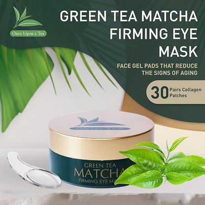 Green Tea Matcha Firming Eye Mask, 30 Pairs Collagen Patches For Fine Lines, Wrinkles, Under Eye Bags & Puffy Eyes Treatment, Face Gel Pads That Reduce The Signs Of Aging