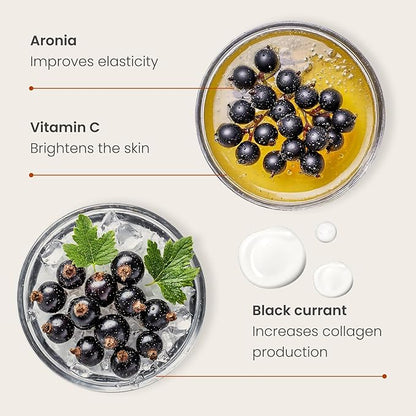 PLANTIFIQUE Korean Vitamin C Face Massage Serum and Gold Under Eye Patches for Puffy Eyes and Dark Circles 5 Pairs