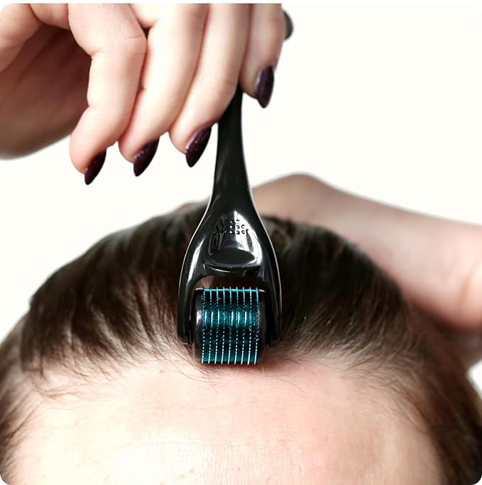 ROSELYNBOUTIQUE Derma Roller for Hair Beard Facial Skin Face Body Scalp 540 Titanium Microneedle for Men Women 0.25mm Cosmetic Beauty Instrument