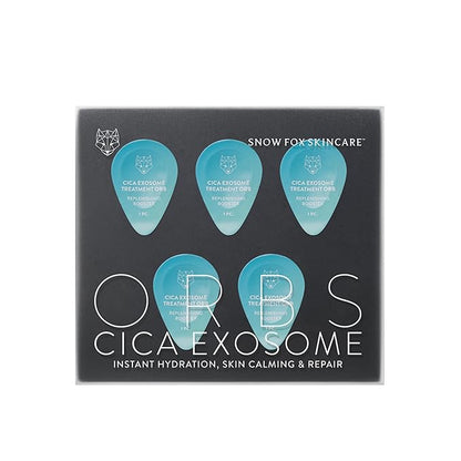 Snow Fox Skincare - Freeze-Dried Exosome Orbs | Bio-Fermented Hyaluronic Exosomes | Facial Serum | Luxury Skincare Treatment for Face, All Skin Types | CICA Exosome Treatment Orb - 5 Capsule