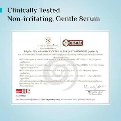 10% Vitamin C Face Serum | Anti Aging Facial Serum with 5% Niacinamide & Kakadu Plum | Reduces Fine Lines, Smooths Skin Texture & Improves Radiance | 1.01 Fl Oz (30ml)