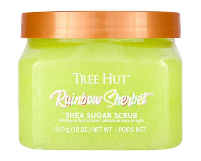 Tree Hut Rainbow Sherbet Shea Sugar Scrub | Exfoliating Body Scrub Removes Dead, Dry Skin for a Soft & Hydrated Feel | Nourishing Essential Body Care | 18 fl oz.