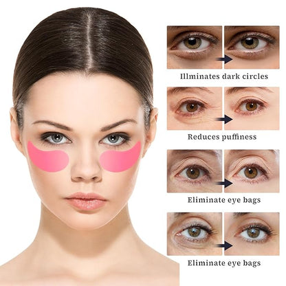 20 PCS Under Eye Patches, Reusable Eye Patches Silicone Patches Under Eye Mask Silicone Eye Patches Reusable Overnight for Dark Circles and Puffiness Effect to Reduce Wrinkles and Fine Lines Colorful