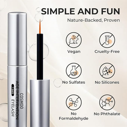 Eyelash Growth Serum, Lash Enhancing Serum with Advanced Formula to Boost Longer Fuller and Thicker Luscious Lashes, Non-Irritating Eyelashes