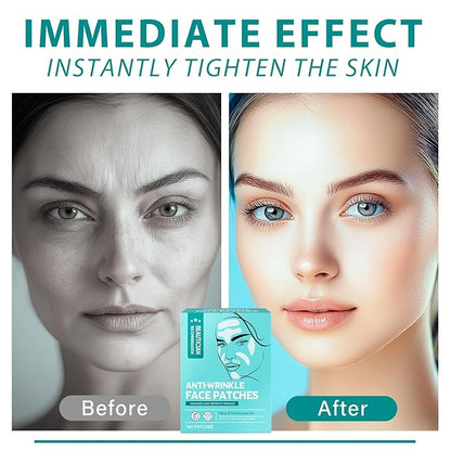 Facial Wrinkle Patches, 160pcs Silicone Anti Wrinkle Patches, Anti-Wrinkle Face Patches for Reducing Fine Lines and Lifting Forehead Eyes Mouth Skin