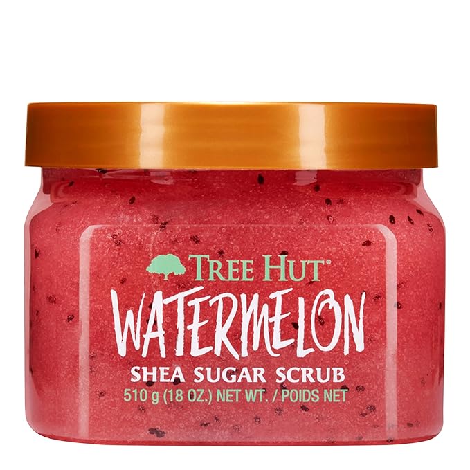Tree Hut Watermelon Shea Sugar Scrub | Exfoliating Body Scrub Removes Dead, Dry Skin for a Soft & Hydrated Feel | Nourishing Essential Body Care | 18 fl oz.