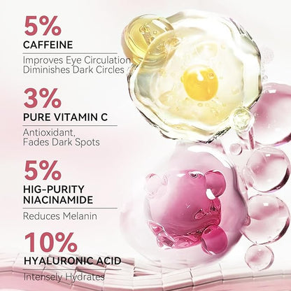 BREYLEE Pink Rose Eye Mask– 60 Pcs - Puffy Eyes and Dark Circles Treatments – Look Younger and Reduce Wrinkles and Fine Lines Undereye, Improve and Firm eye Skin - Pure Natural Material Extraction