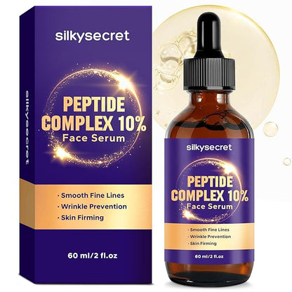 10% Peptide Serum (2 Fl Oz), Collagen Peptide Serum, Hyaluronic Acid & Niacinamide, Anti-Aging Argireline, Hydrating, Firming & Wrinkle-Reducing Face Serum
