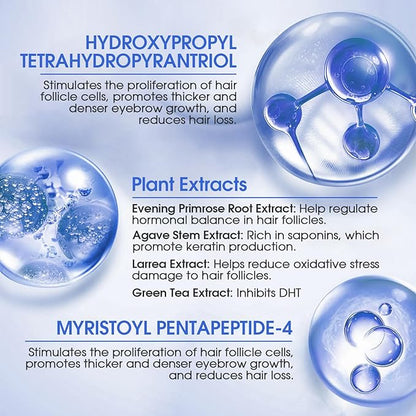 Eyebrow Growth Serum Plant Extracts Brows Growth Serum for Women Regrowth Eyebrow Hair Growth Thicker, Longer, Fuller -5ml