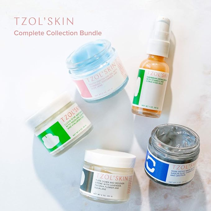 TZOL' SKIN Skin Collection Set- Essential Skincare Set, Vegan, Free of Paraben, Silicones, and Sulfates. Always Cruelty Free.