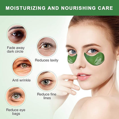 30 Pairs Lip Mask Under Eye Masks Patches, Crystal Collagen Hydrating Moisturizing Smoothing Lips Gel Pads for Puffy Eyes Bags,Dark Circles,Puffiness,Fine Lines,Wrinkles,Anti-Aging Avocado