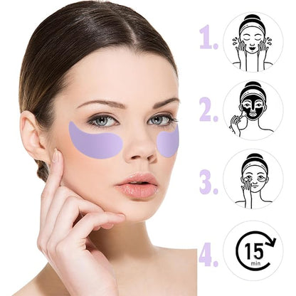 10 PCS Under Eye Patches, Reusable Eye Patches Silicone Patches Under Eye Mask Silicone Eye Patches Reusable Overnight for Dark Circles and Puffiness Effect to Reduce Wrinkles and Fine Lines Colorful