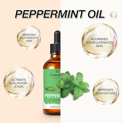 Peppermint Oil, Scalp & Hair Strengthening Oil, hair oils for Hair Growth, Dandruff Removal and Hair Strengthening for All Hair Types(Peppermint Oil, 100ml)