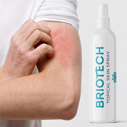 BRIOTECH Topical Skin Spray, Hypochlorous Acid for Body & Face, Eyelid Cleanser, HOCl Facial Mist, Support Against Irritation, Calm Redness, Soothe Foot & Scalp, 1 Liter Refill, 1 ct