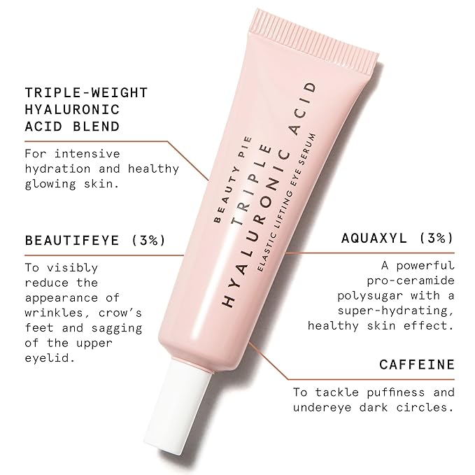 Beauty Pie Triple Hyaluronic Acid Elastic Lifting Eye Serum To Tackle Dark Circles, Puffiness & Fine Lines