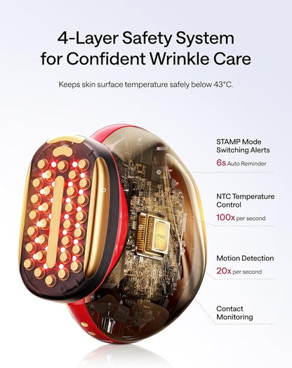 JMOON NouvelleSkin Facial Toning Device, FDA-Cleared Microcurrent Facial Device and Red Light Therapy for Face, 4 Modes & 5 Intensity Levels for Personalized Face Lift & Smoothing. M30U PR