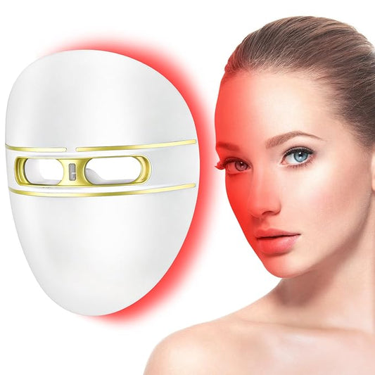 Red Light Therapy for Face, Red & Blue Light Therapy Mask- Skin Rejuvenation, Wrinkle Reduction and Acne Treatment, LED Face Mask for Home Use, Ideal Skincare Device for Women & Men