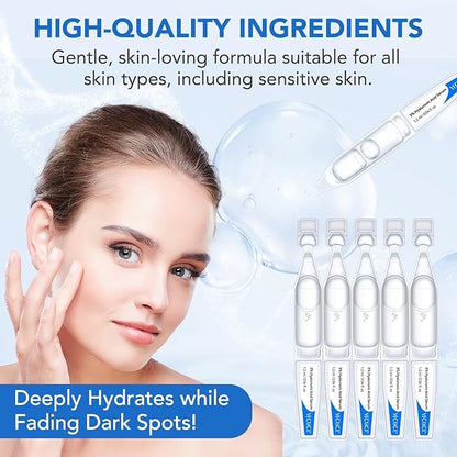 3% Hyaluronic Acid Serum for face, Hyaluronic Acid Tubes, Ultra-Hydrating Vials Serum Smoother Skin, Hyaluronic Acid Boosting Serum Single-Use Skincare 1.2ML*30