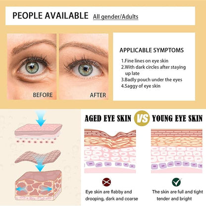 30 Pairs 24K Gold Eye Mask, Reduce Dark Circles, Puffy Eyes, Undereye Bags, Gel Collagen Eye Patches for Reduce Fine Line, Moisturizing Under Eye Gel Pads for Women Men