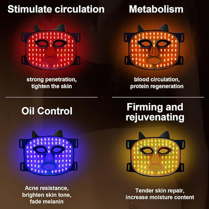 Red Light Therapy Mask, Pure Infrared 850 Red Light Face Mask Light Therapy, Portable Facial Led Mask Skincare