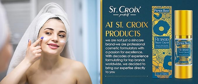 Peptide Blast Retinoid Night Cream – 2% Granactive Retinoid with Peptides, Snow Mushroom & Hyaluronic Acid – Gentle Night Moisturizer for Dry or Sensitive Skin