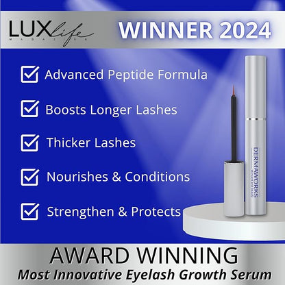 SPECTACULASH XL RAPID LASH SERUM for Eyelash Growth Serum to Grow Long Natural Lashes – Grow Long Eye Lashes – Lash Conditioner – Eyelash Volume - Suero Para Pestañas Crecimiento by DERMAWORKS