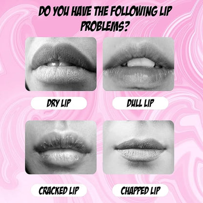 24K Golden Hydrating Lip Mask Patches, Korean Skincare, Plumping Treatment, 30 Pieces (Pink (B))