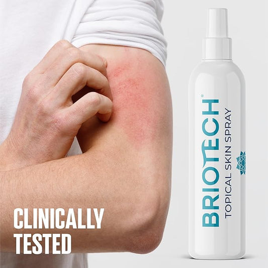 BRIOTECH Topical Skin Spray, Hypochlorous Acid for Body & Face, Eyelid Cleanser, HOCl Facial Mist, Support Against Irritation, Calm Redness, Soothe Foot & Scalp, 1 Gallon Refill, 1 ct